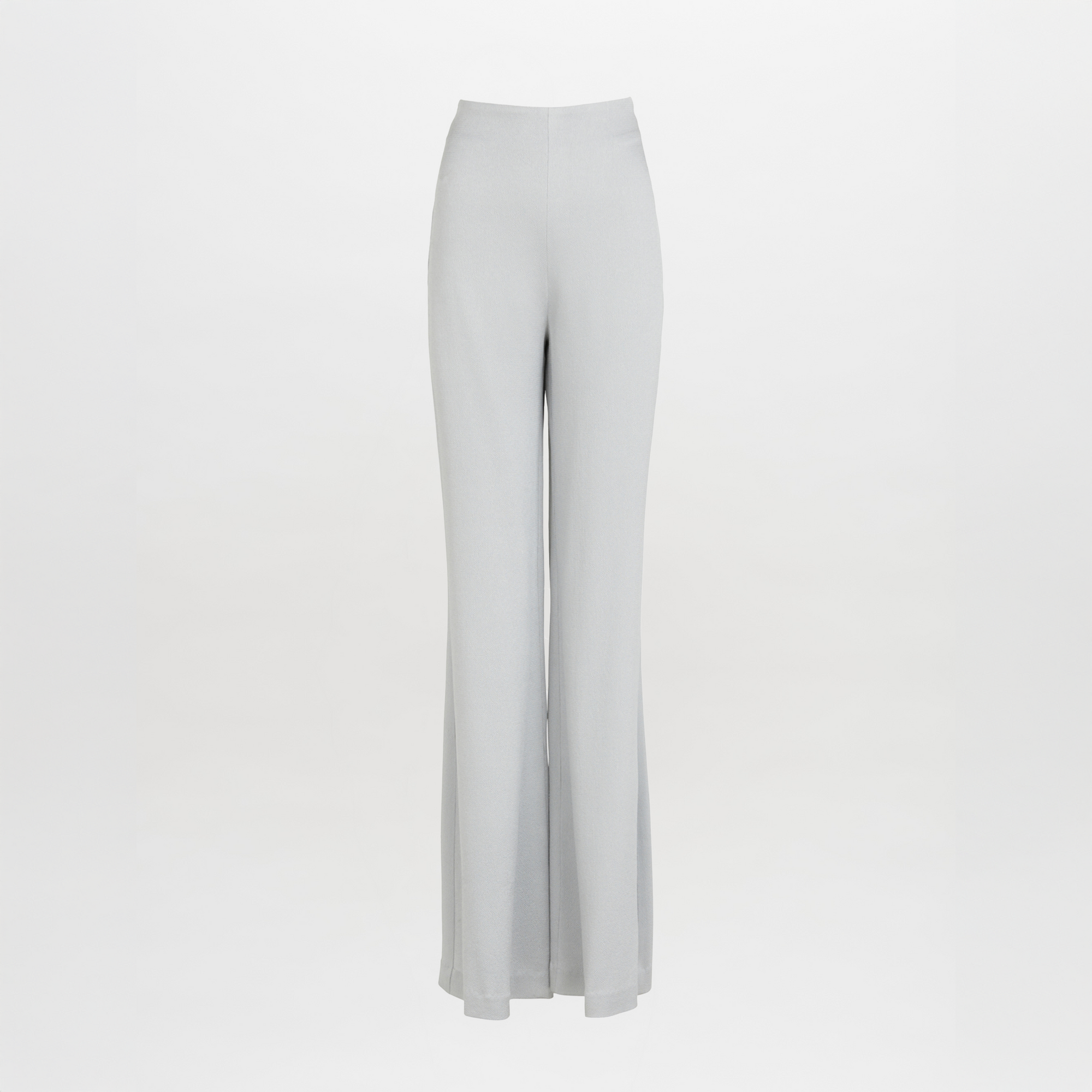 Gray, high-waisted wide-leg Andie Pant Gray with a seamless fit and smooth, minimalist design displayed on a plain white background.