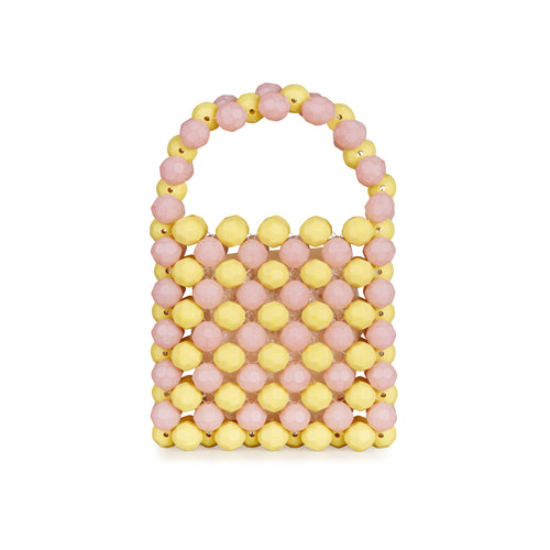 A yellow and pink Jasy Handbag Yellow-Nude.