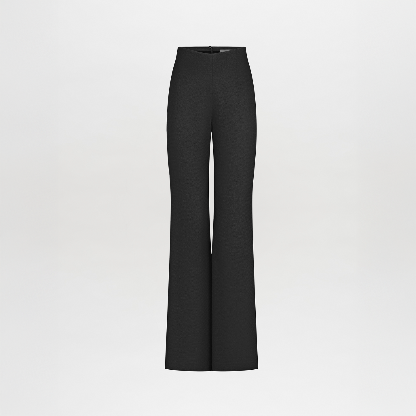 The Palermo Pant black features high-waisted, full-length wide-leg pants with a flared hem, shown on a plain white background.