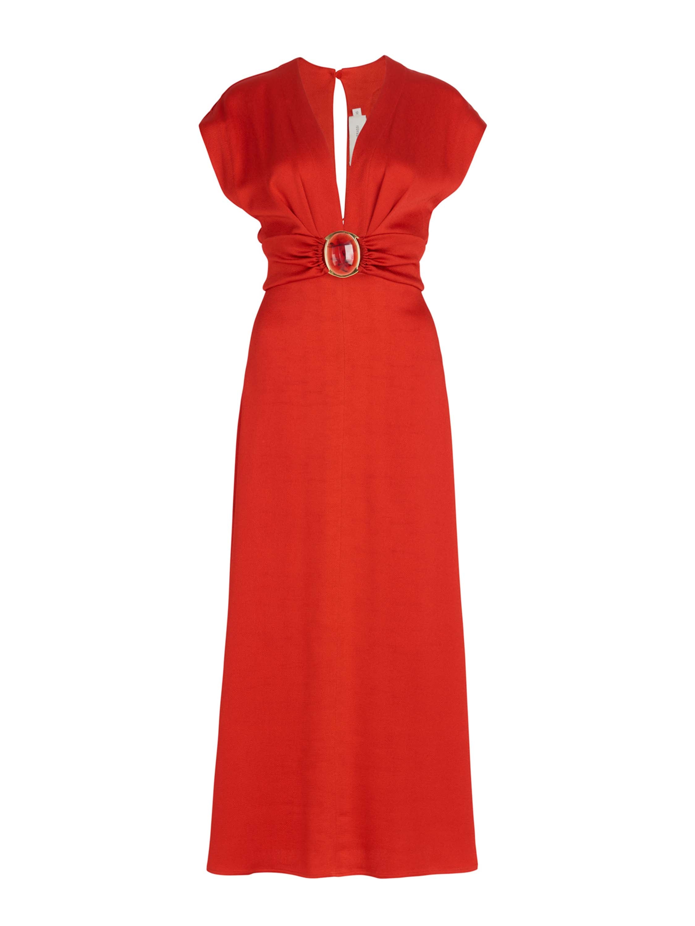 SILVIA TCHERASSI Vermillion Messina Dress