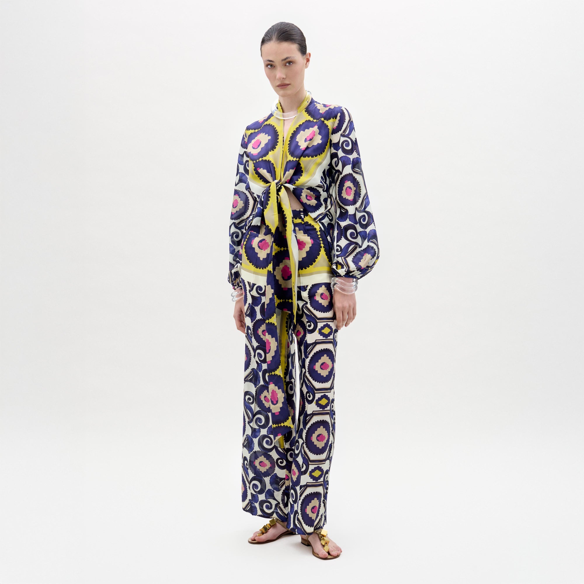21___Emine_Pant___Yellow_Mosaic___PRE_SPRING_2026_FRONT