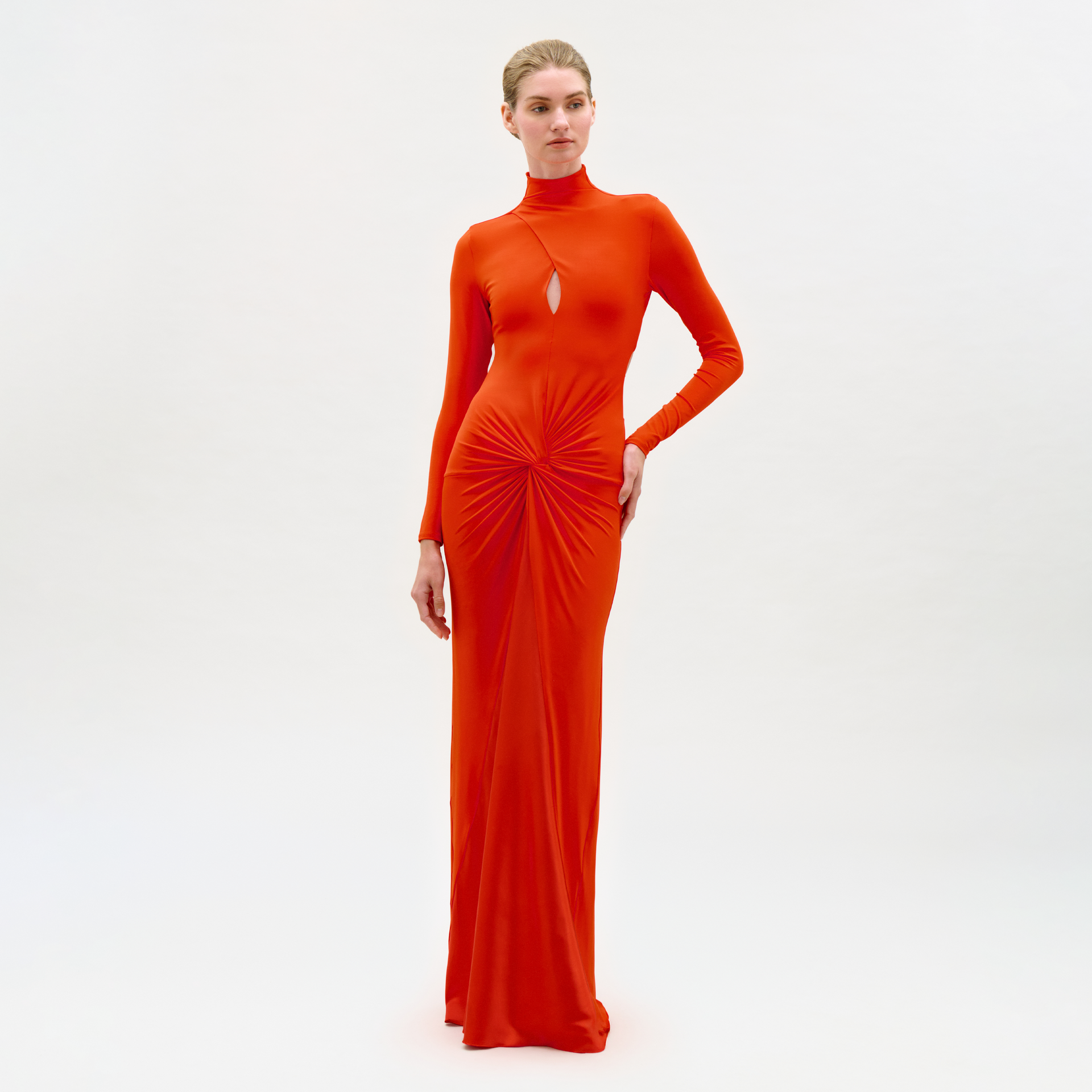 orange dress fall Burnt Orange Off-the-Shoulder Dress for Fall Fashion