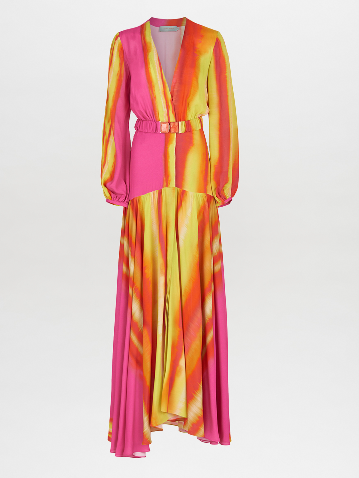 Silvia Tcherassi's Nagore Dress Fuschia Lime Stripes