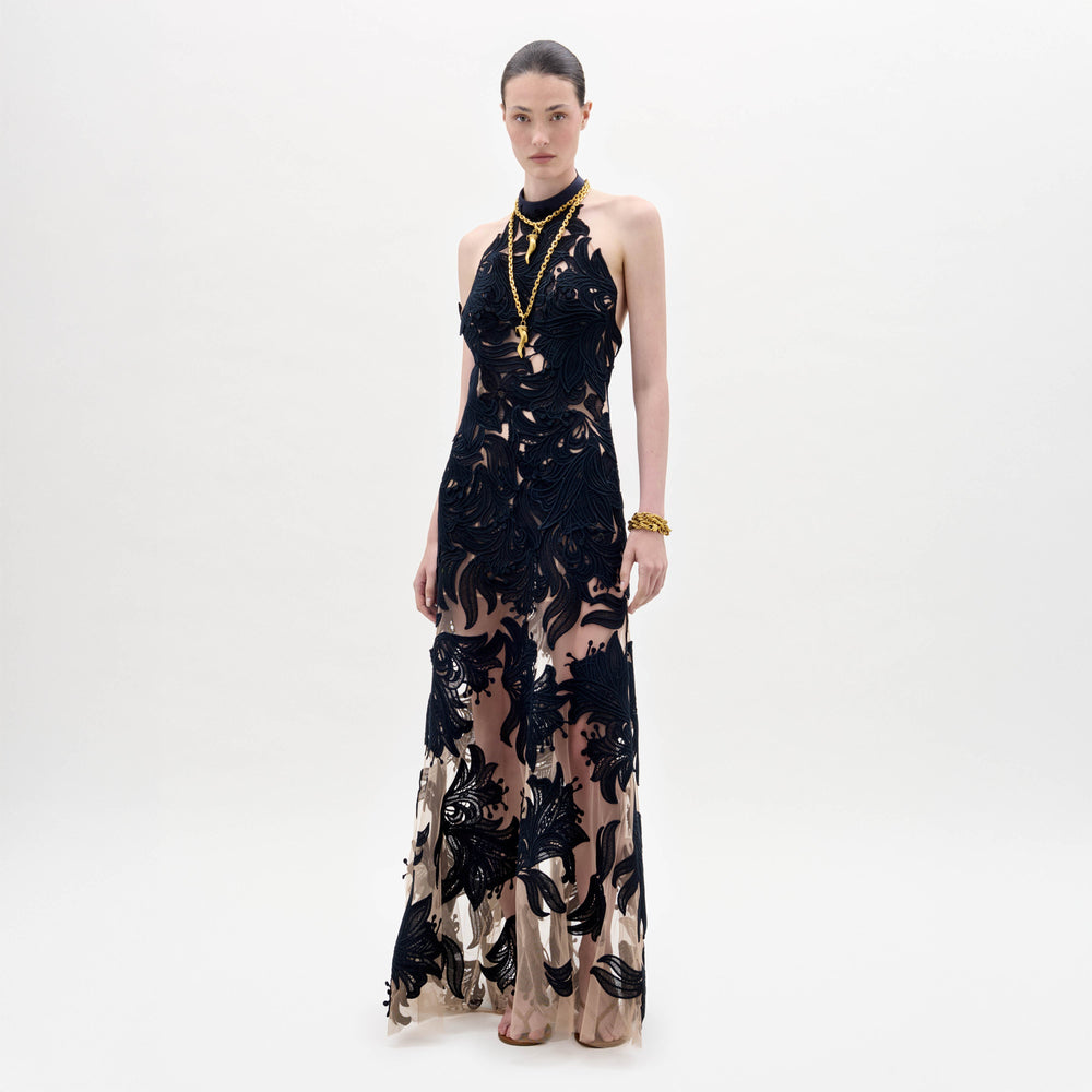 sana dress in burgundy silvia tcherassi Silvia Tcherassi Women's Sana Ruched Dropped Waist Gown - Rouge