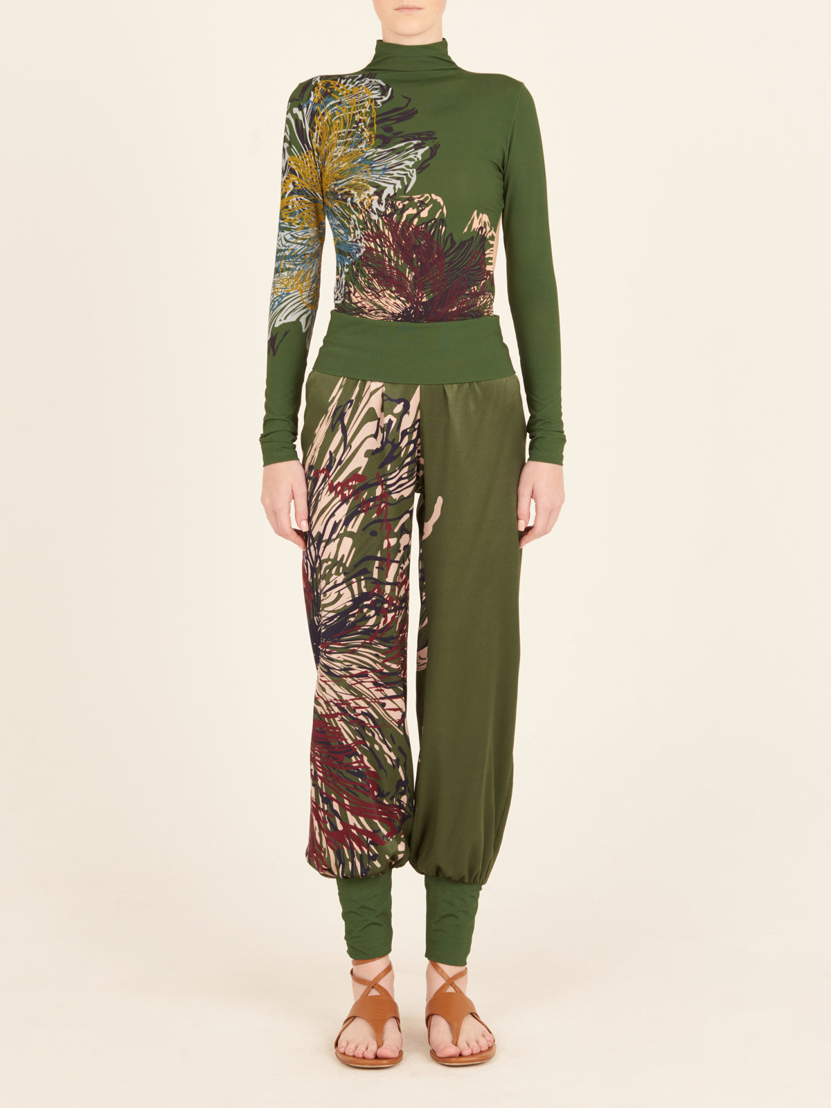 Taboo Pant Green Floral