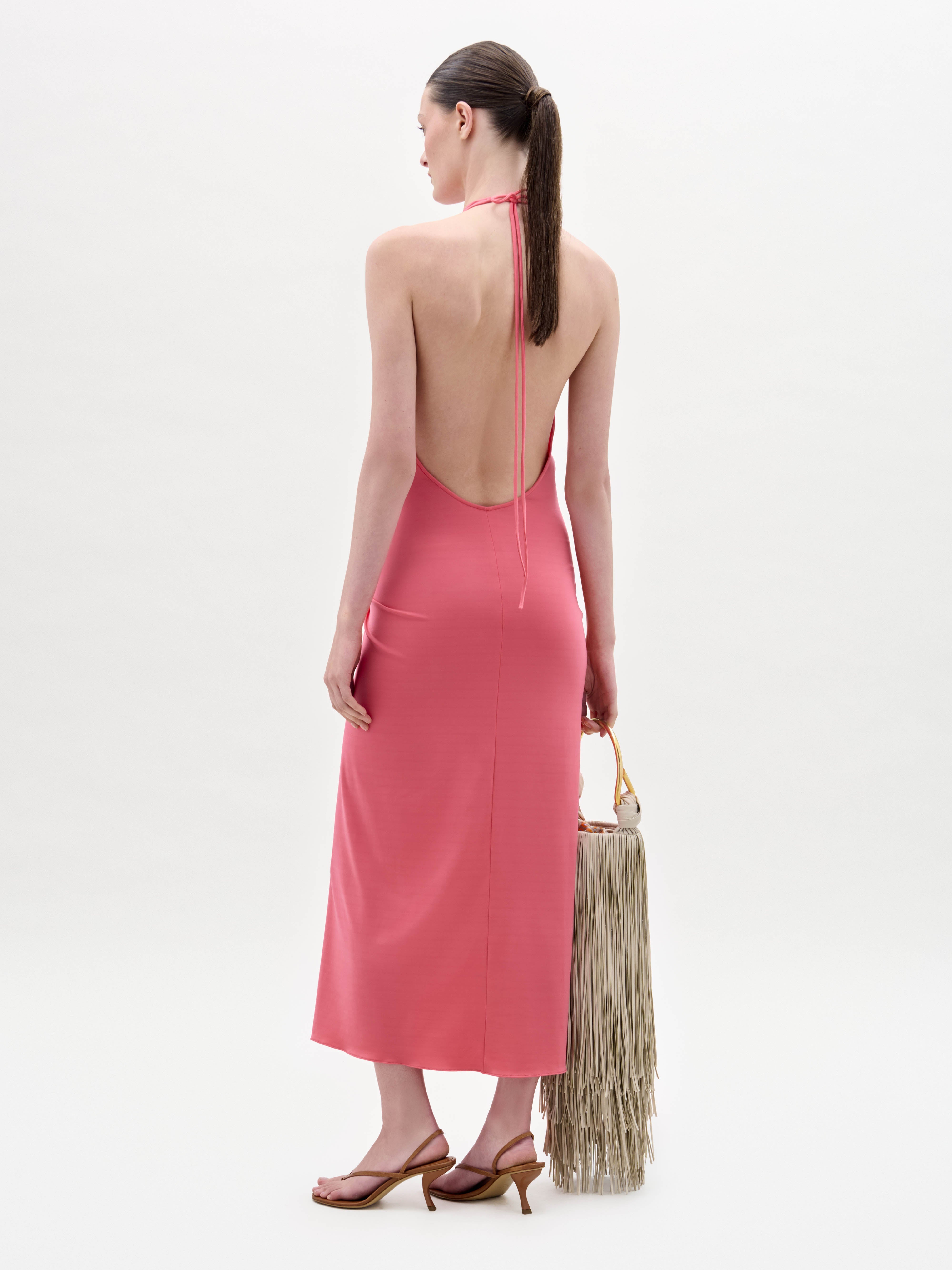hot pink dress sale Zapakasa Women Hot Pink Long Prom Dress with Slit A-Line Spaghetti Straps Party Dress, Fuchsia / US2