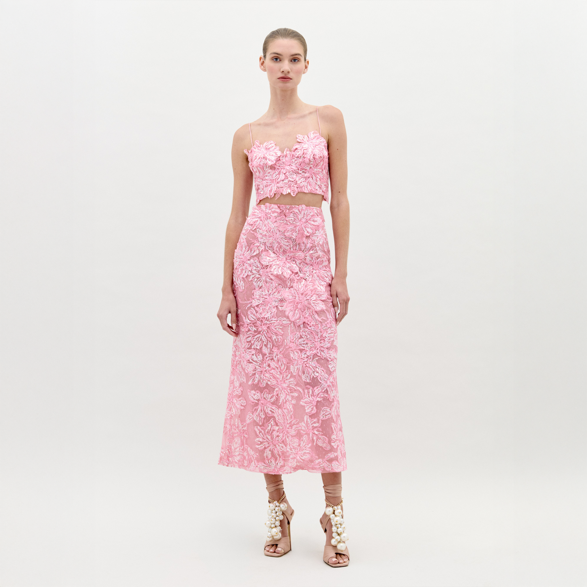 Alida Dresset & Elegant Two-Piece Ensemble Pink Capsule