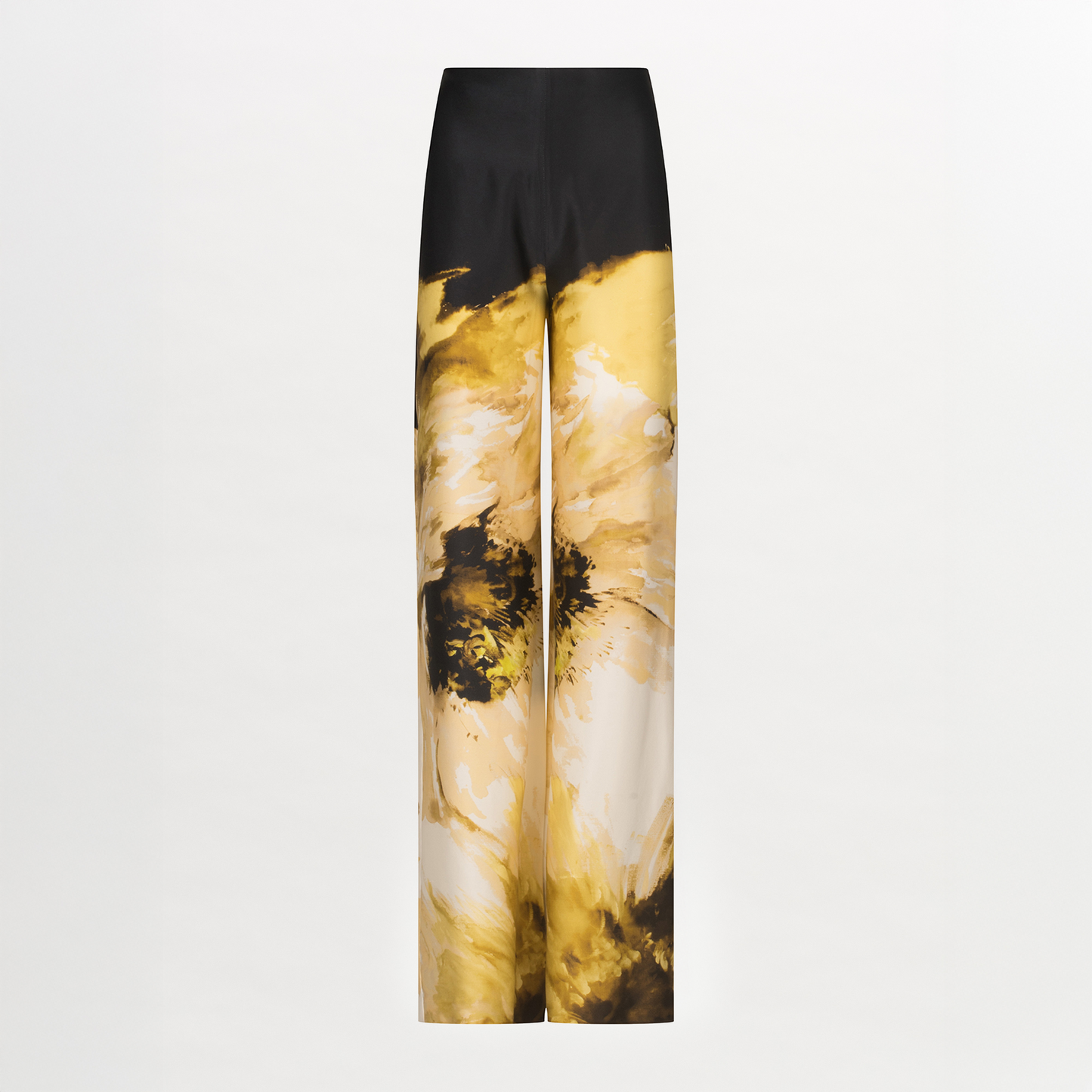 Andie Pant Golden Peony with a floral pattern.