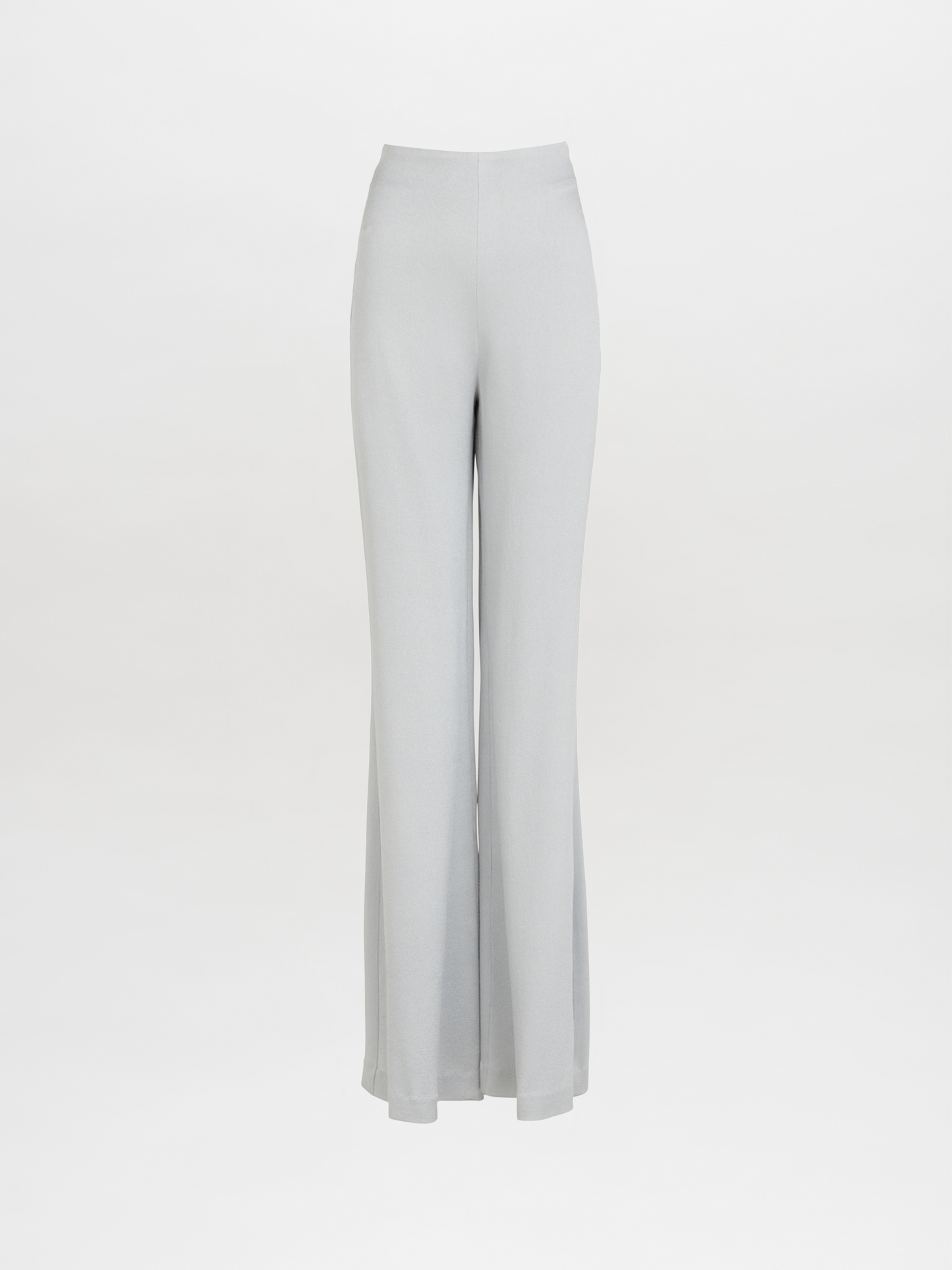 Gray, high-waisted wide-leg Andie Pant Gray with a seamless fit and smooth, minimalist design displayed on a plain white background.