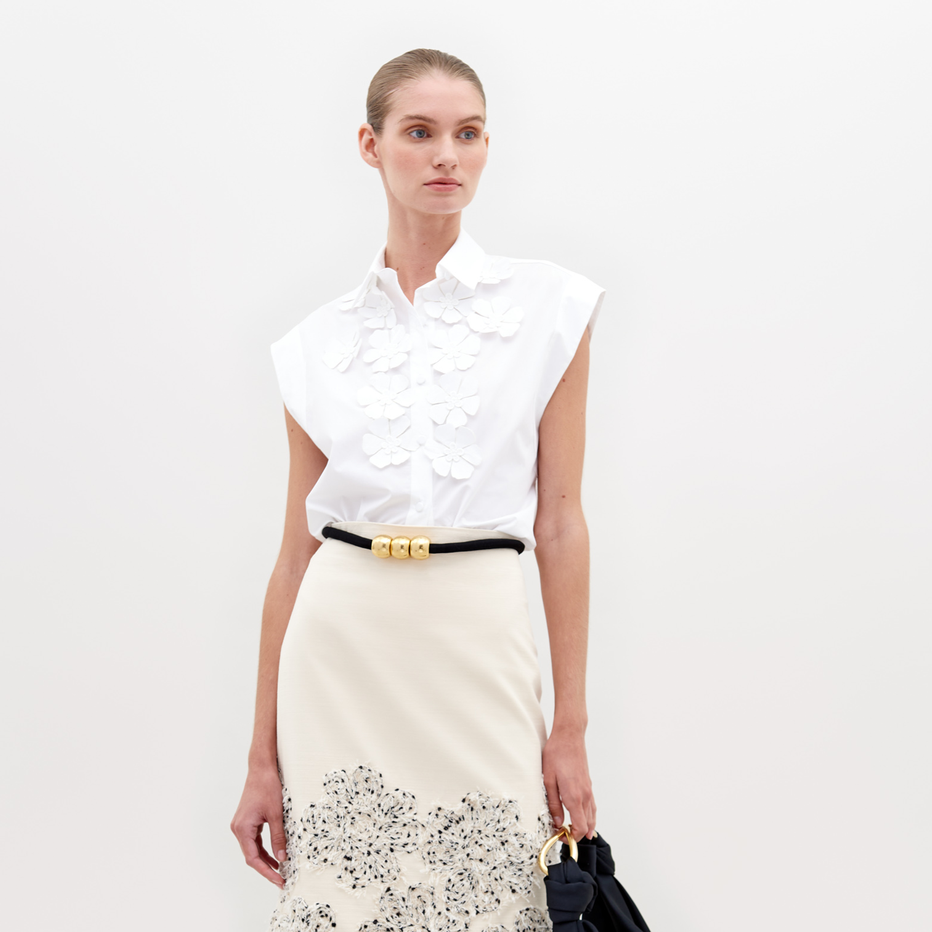 【gypsohila】新品 Crystal Blouse ホワイト38 GPS-553 Crystal Blouse | gypsohila