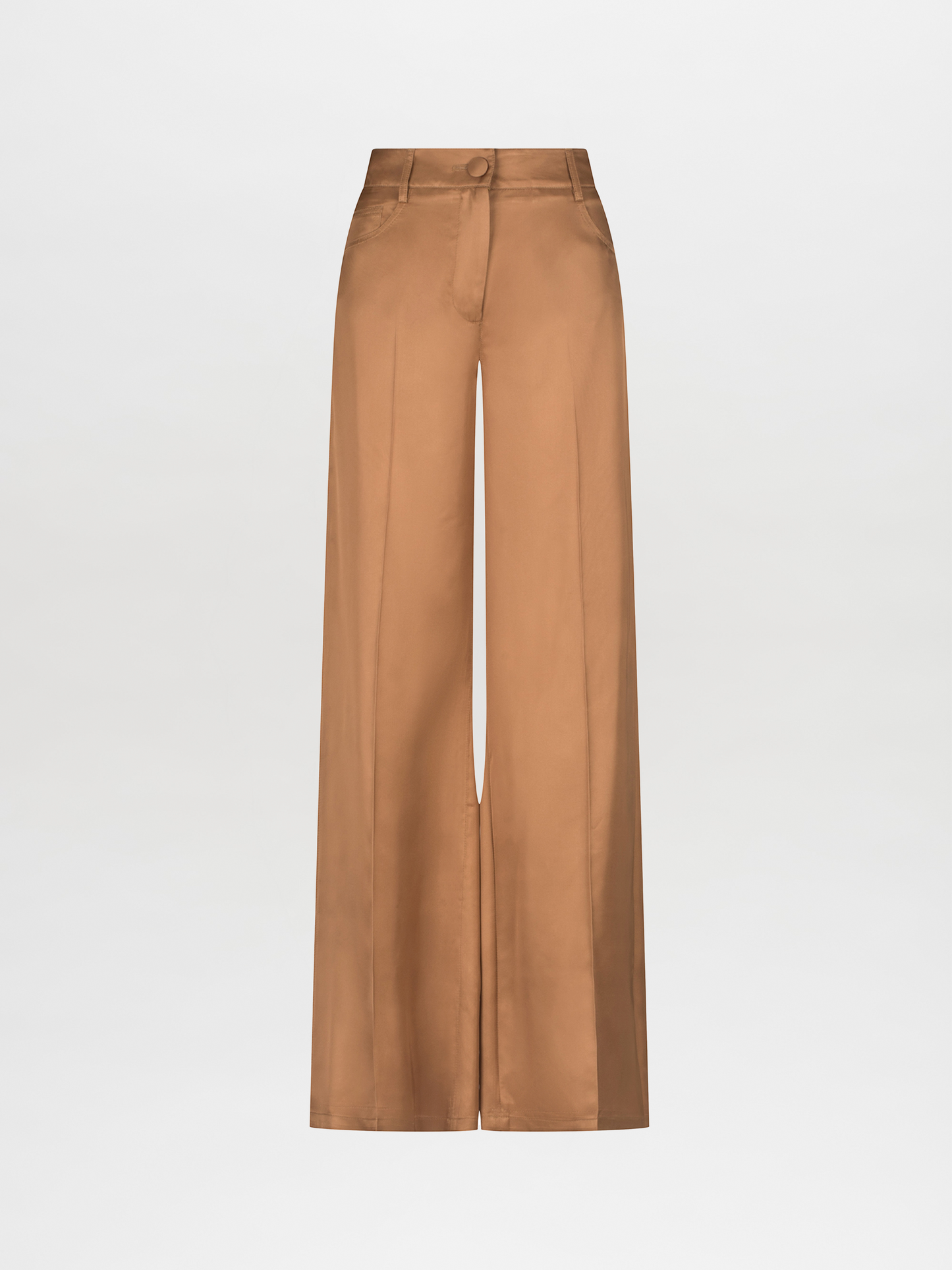 Elevate your style effortlessly with our Emine Pant Khaki, featuring a wide-leg silhouette and high-waisted design. Crafted from 100% viscose, these pants provide both comfort and elegance with their front button and zipper closure.