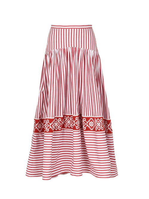 Freya Skirt Red Stripes