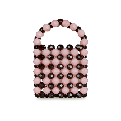 A Jasy Handbag Pink-Brown on a white background.