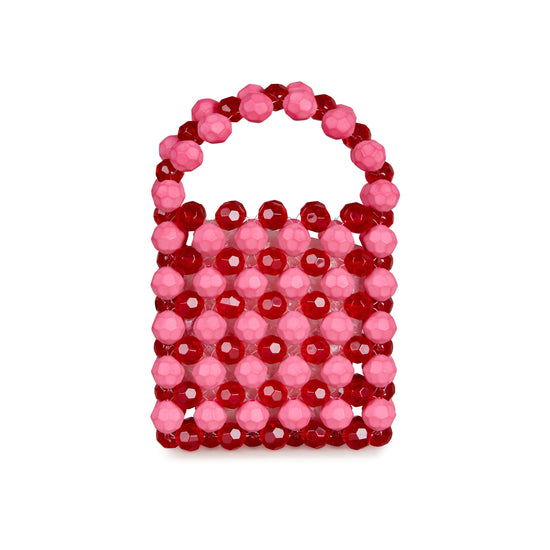 A Jasy Handbag Vermillon-Pink on a white background.
