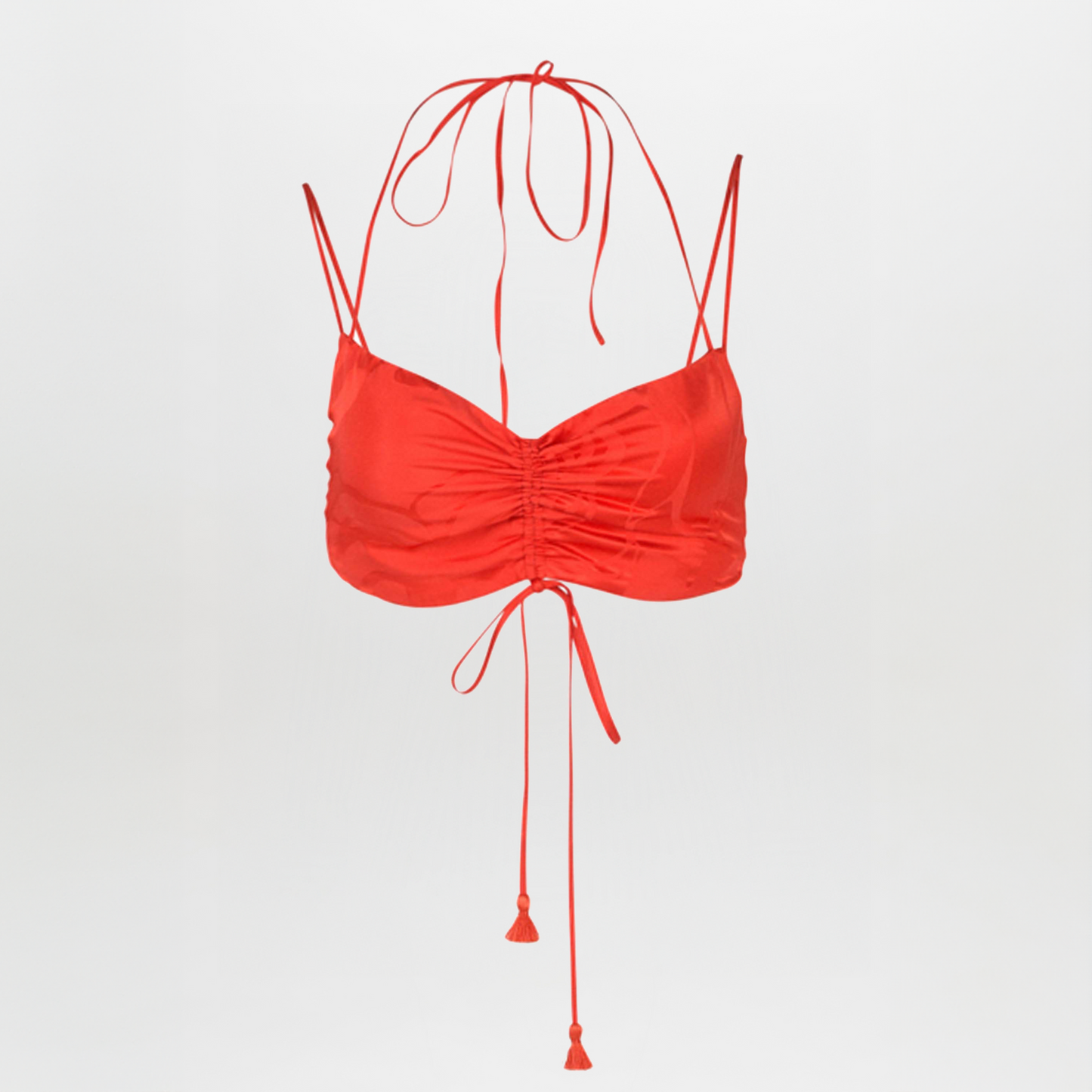 Kayla Top Crimson Jacquard