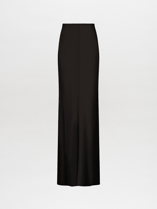 A Laurina Skirt Black with an invisible zipper on a white background.