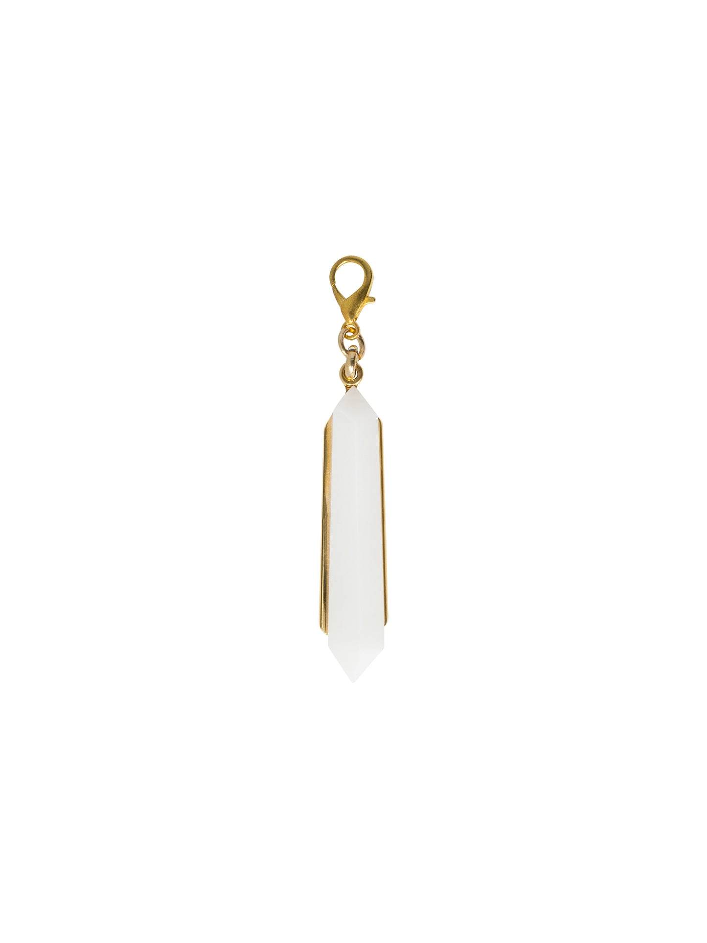 The Mariela Charm Pearl is a stunning pendant featuring a vertical, white pearl encased in elegant gold trim with a small clasp at the top, making it perfect for commemorating special dates like August 19th or September 2nd.