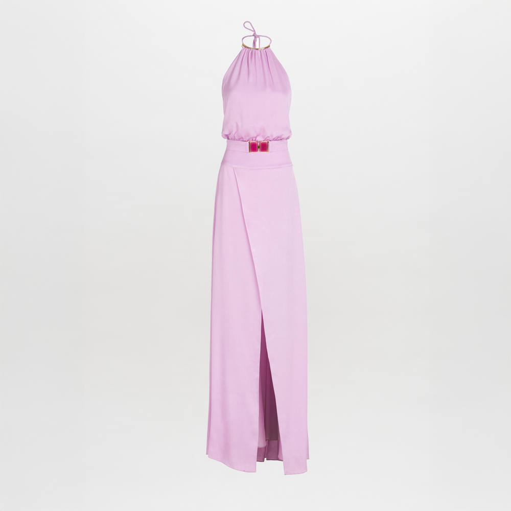 A woman in a Marie Dress Rose exudes femininity with a hint of sass.