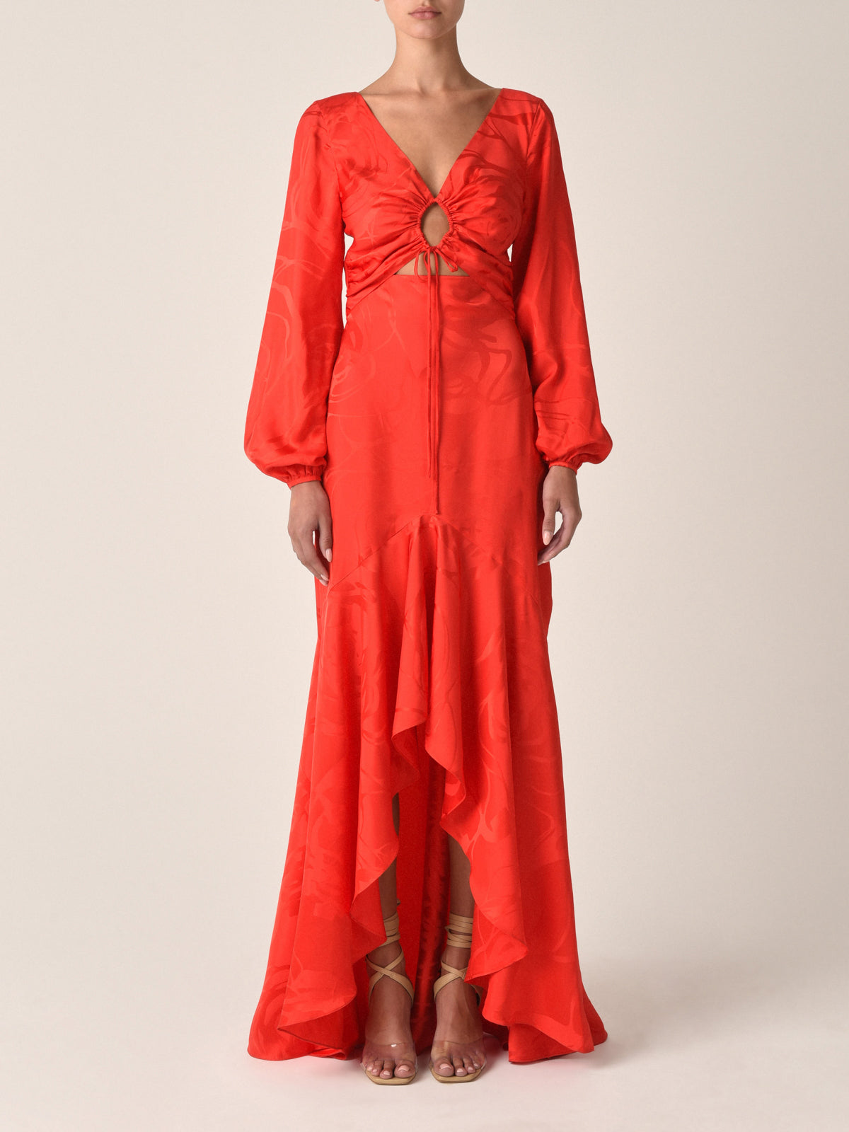 Charlize Dress Crimson Jacquard Charlize Dress Crimson Jacquard