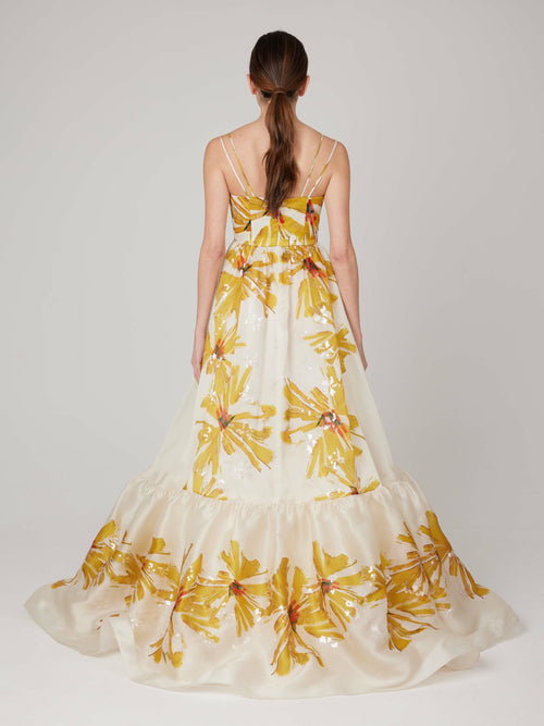 Amira Dress Canary Floral