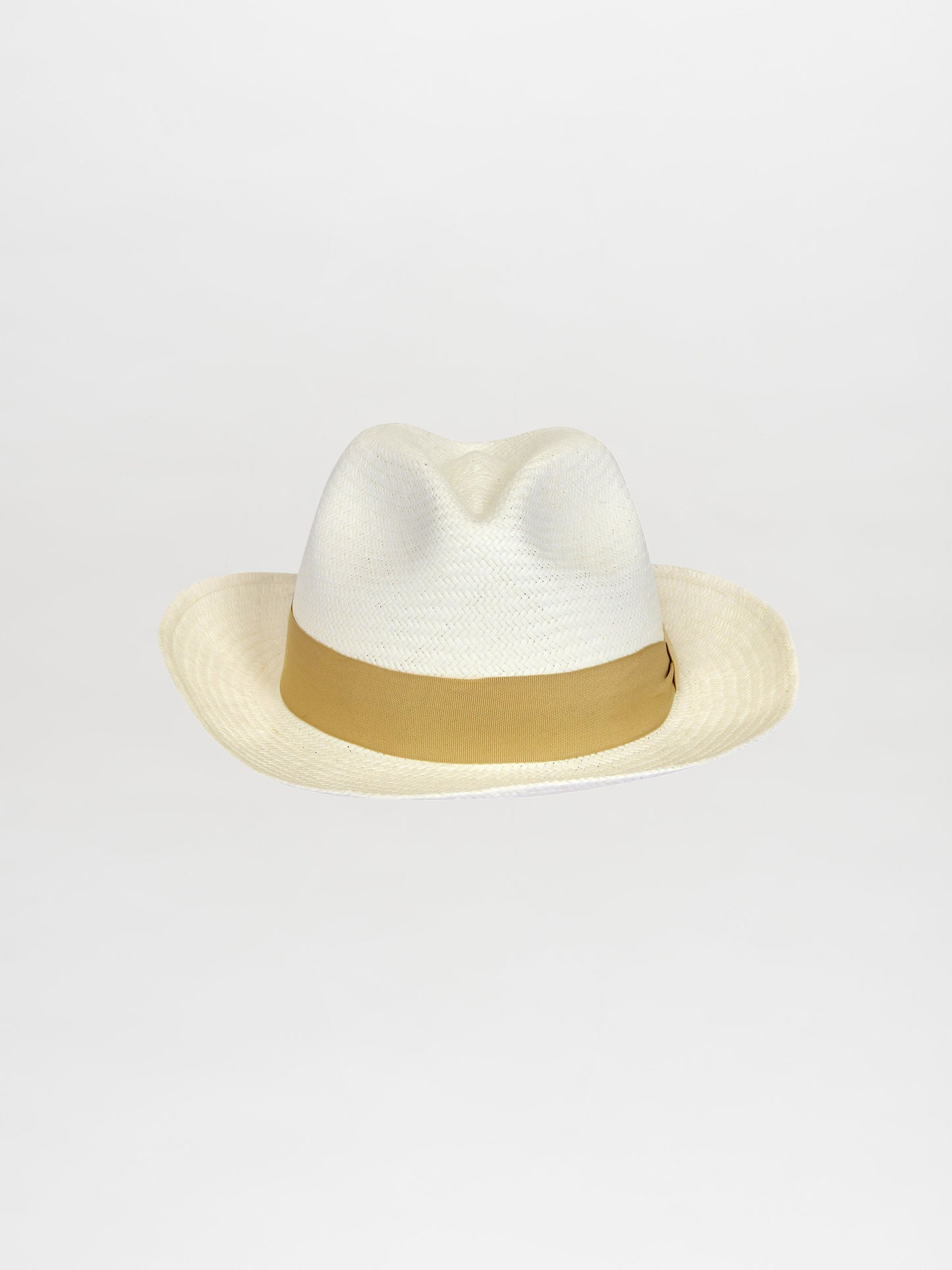 Roosevelt Hat Beige with a wide brim, crafted from toquilla plant fibers, featuring a beige band around the crown.