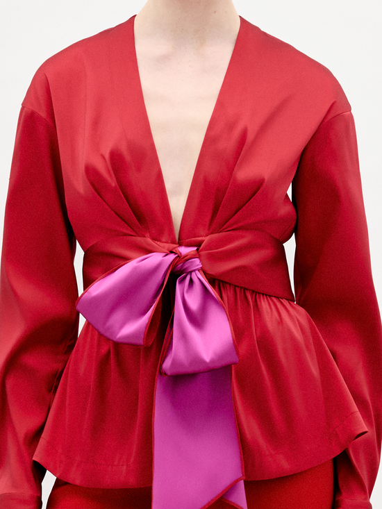 SAANVIBLOUSE-ROUGE_DETAIL_HolidayCapsule2025