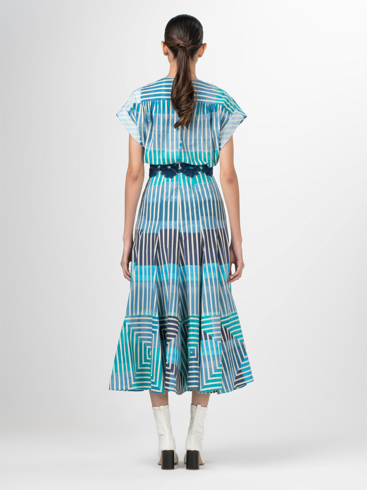 Adila Dress Infinite Blue Stripes