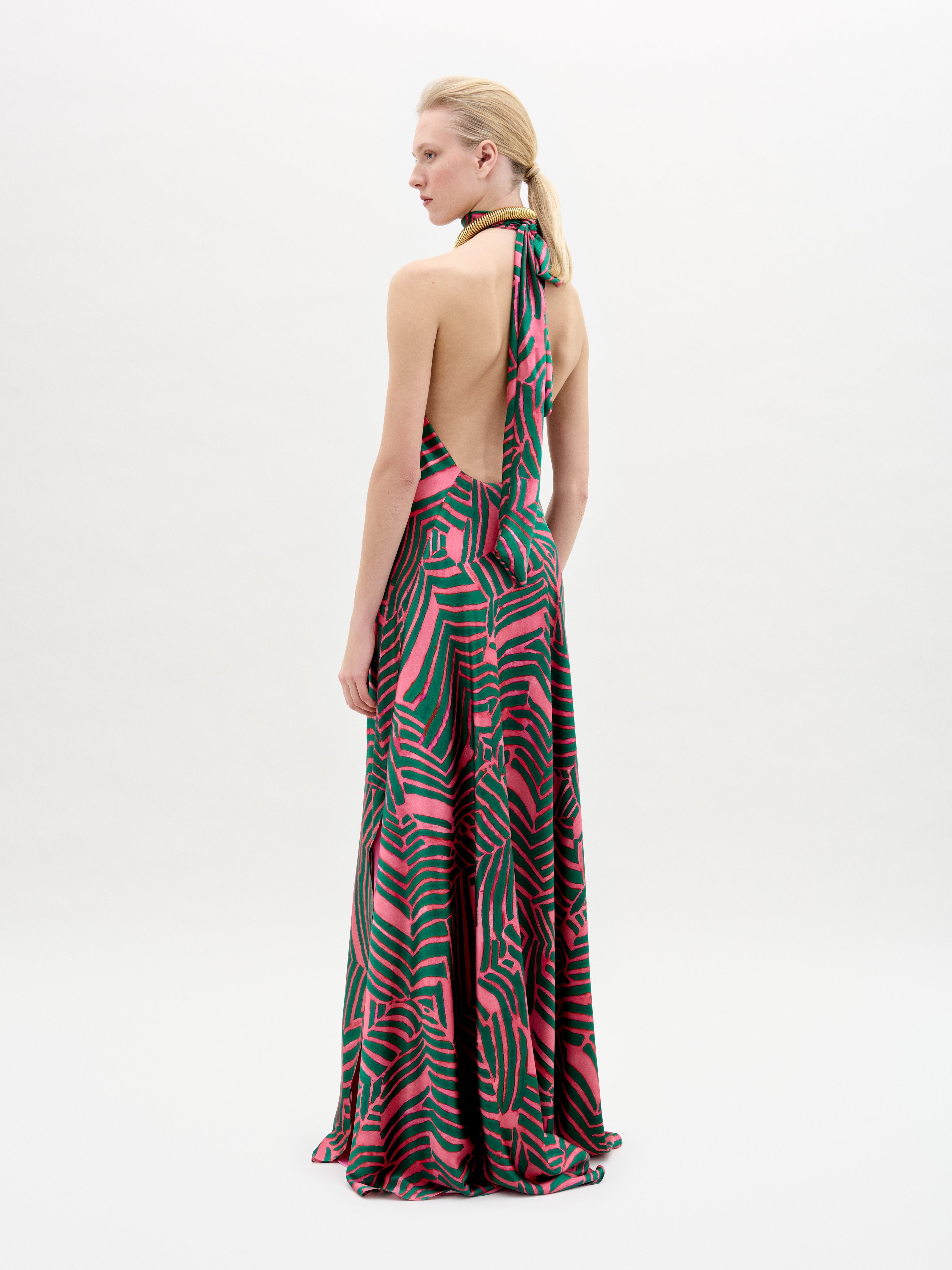 Tila Dress PINK GREEN ABSTRACT HOLIDAY CAPSULE Tila Dress PINK GREEN ABSTRACT HOLIDAY CAPSULE
