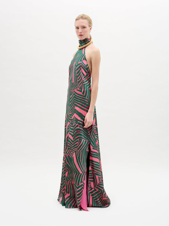 TILADRESS-PINKGREENABSTRACT_Side_HolidayCapsule2025