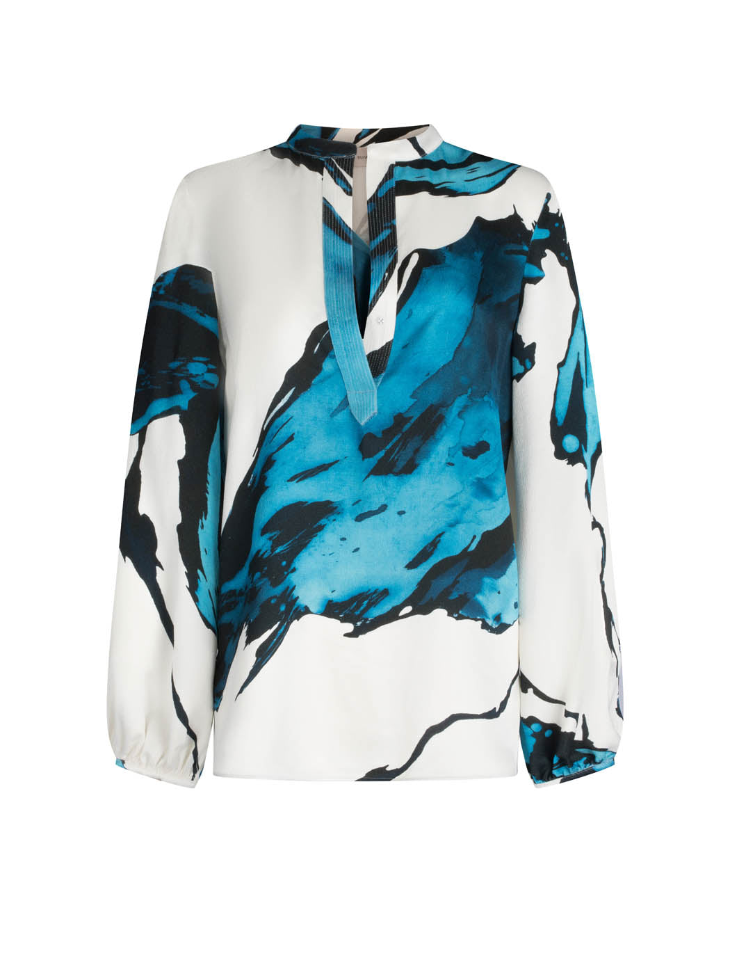 Triora Blouse Multi Abstract Waves – Silvia Tcherassi US