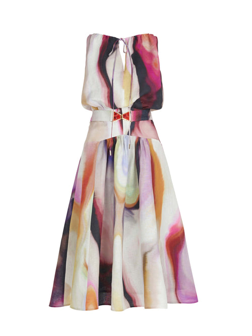 Berta Dress iridescent Marble