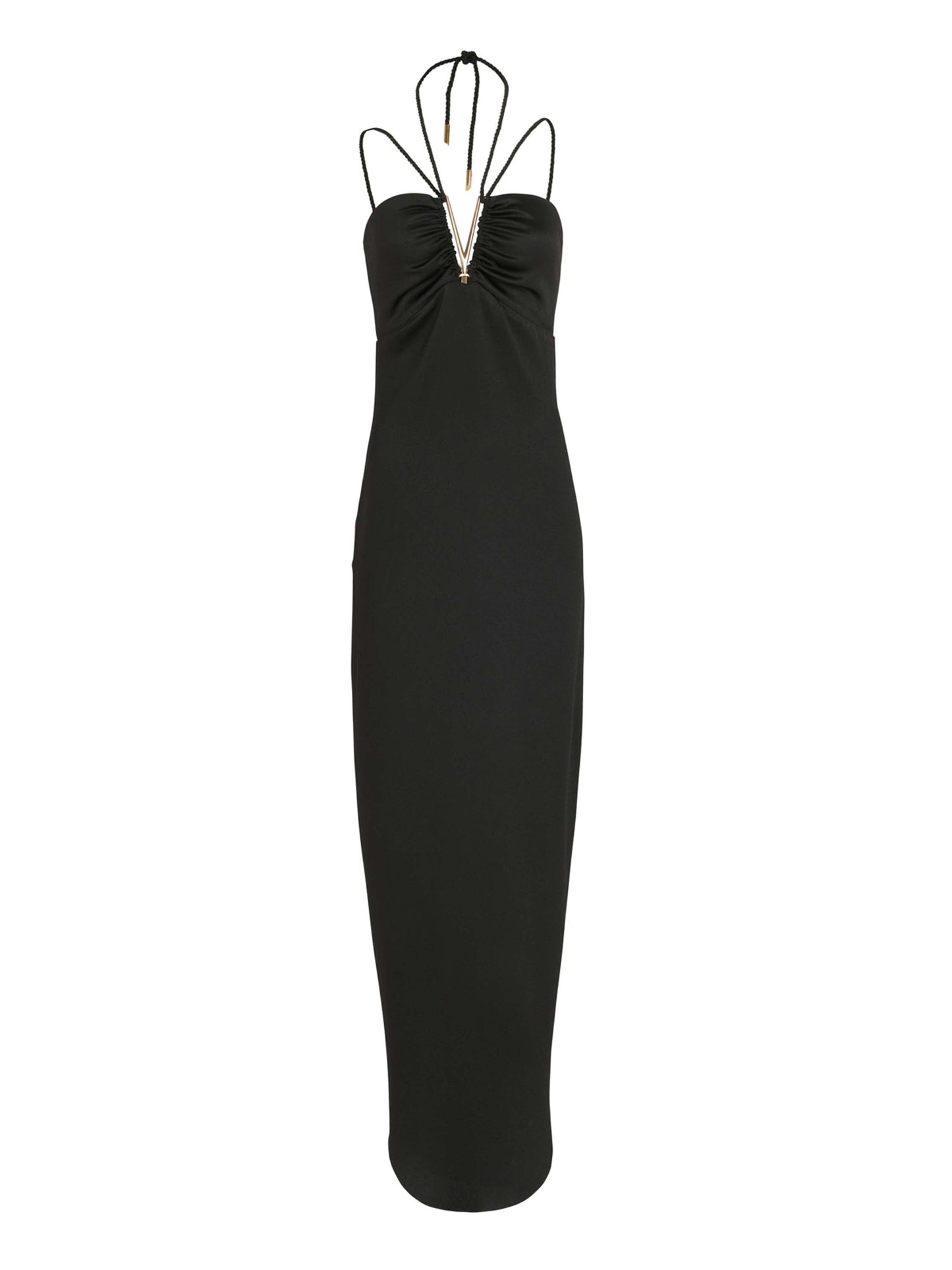 A black Marbella Dress Black with a strap.