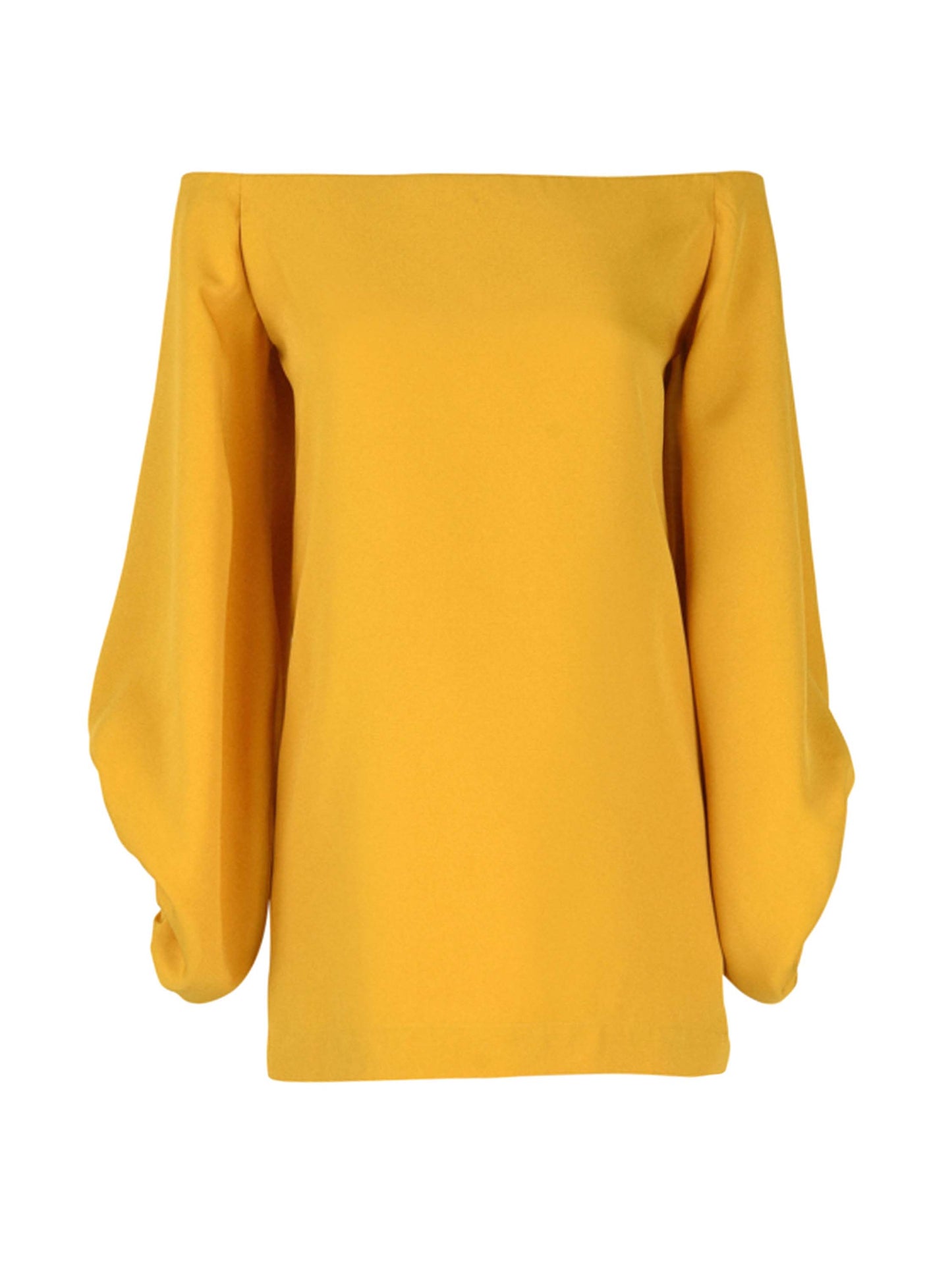 A Stacey Dress Amber with a relaxed fit and bishop long sleeves.